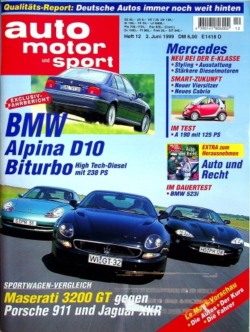 Deckblatt Auto Motor und Sport (12/1999)